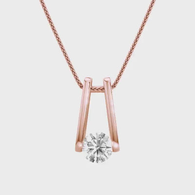 Millennium Classic Diamond Pendant 0.70Carat in 18K Rose Gold Video