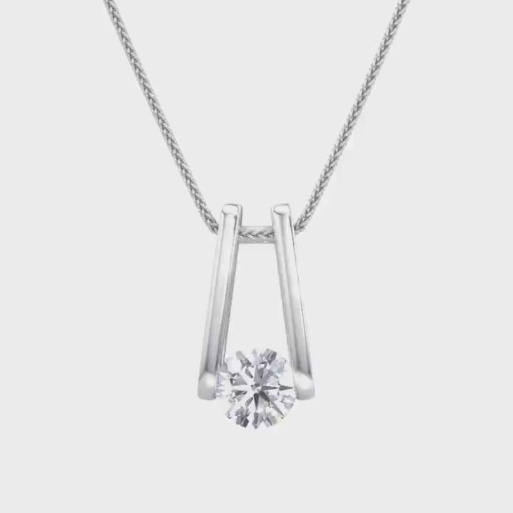 Millennium 0.30 Carat Diamond Pendant in 18K White Gold Video