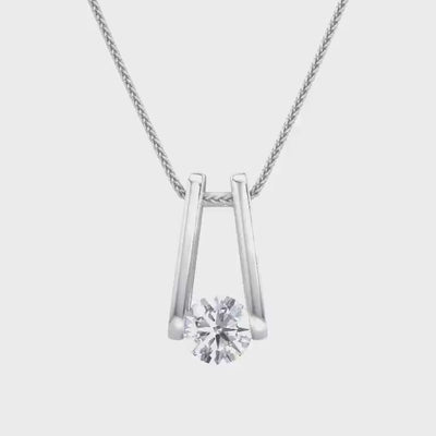 Millennium 0.30 Carat Diamond Pendant in 18K White Gold Video