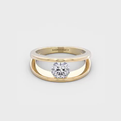 Millennium Classic Diamond Ring 0.70 Carat in 18K Yellow Gold Video