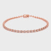 Shimansky 1 TCW Diamond Station Tennis Bracelet 14K Rose Gold