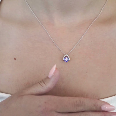 Shimansky 1ct Dancing Tanzanite Pendant Crafted in 14K White Gold Lifestyle Video