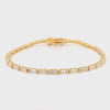 Shimansky Baguette Diamond Tennis Bracelet 3.60ct crafted in 14K Yellow Gold Video