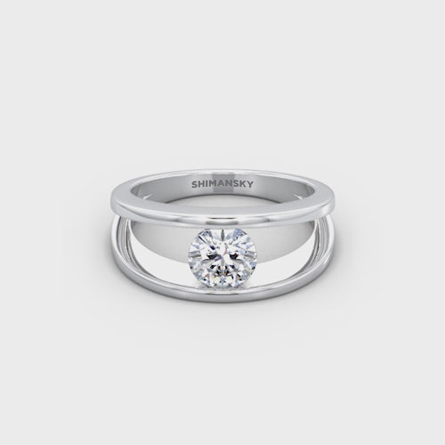 Shimansky 1.05 TCW Millennium Iconic Eight Hearts Ring in Platinum 360 Video