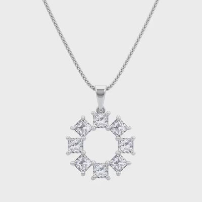 Shimansky 1 TCW My Girl Lucky 8 Diamond Pendant in 18K White Gold 360 Video