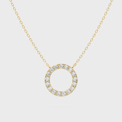 Shimansky - Circle of Life Microset Diamond Necklace crafted in 14K Yellow Gold Product Video