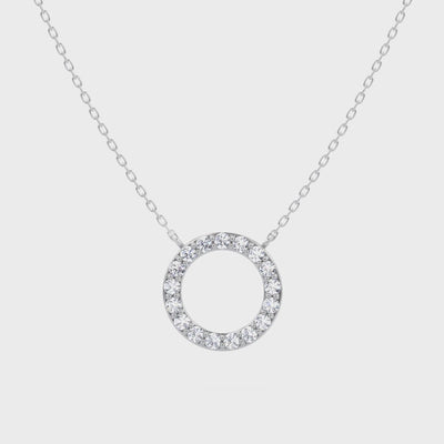 Shimansky - Circle of Life Microset Diamond Necklace crafted in 14K White Gold Product Video