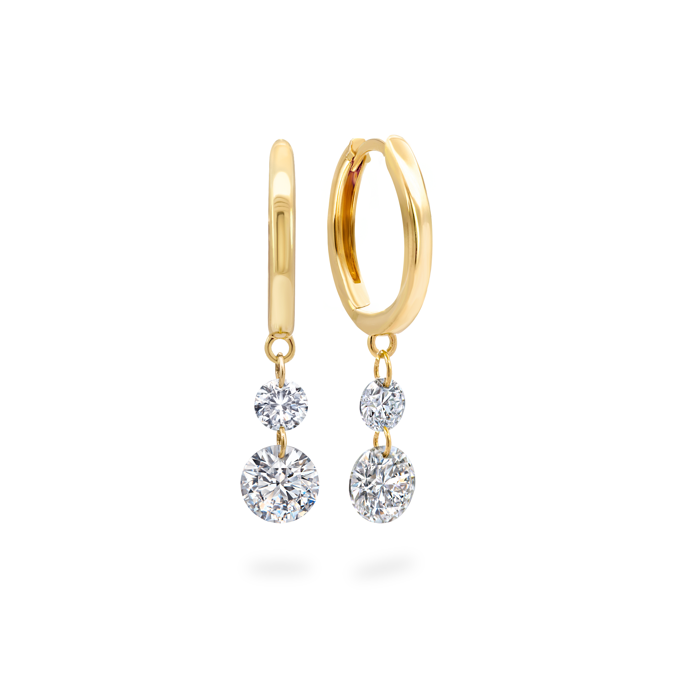 Frameless Diamond Drop Earrings