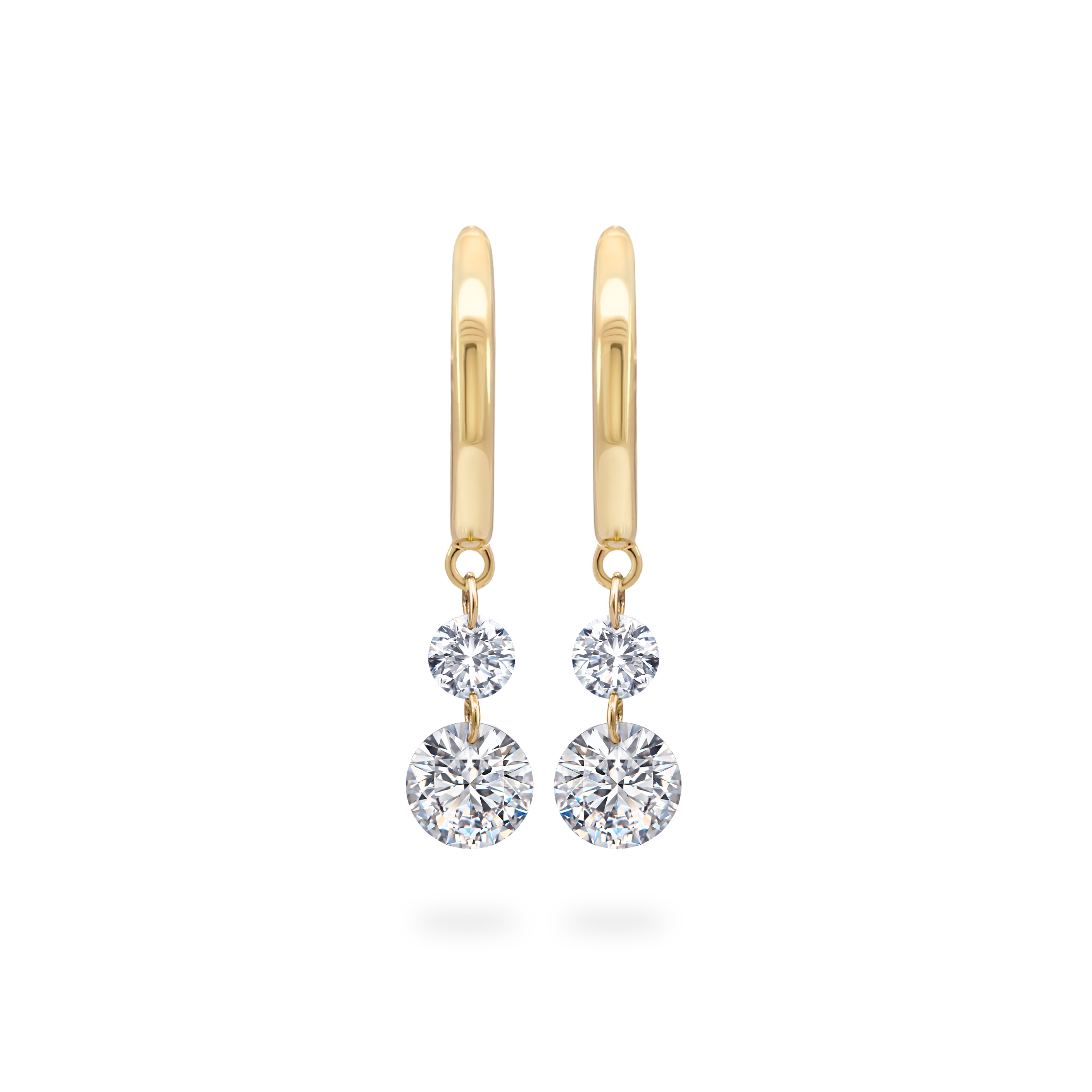 Frameless Diamond Drop Earrings