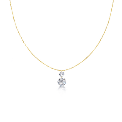 Frameless Diamond Drop Necklace