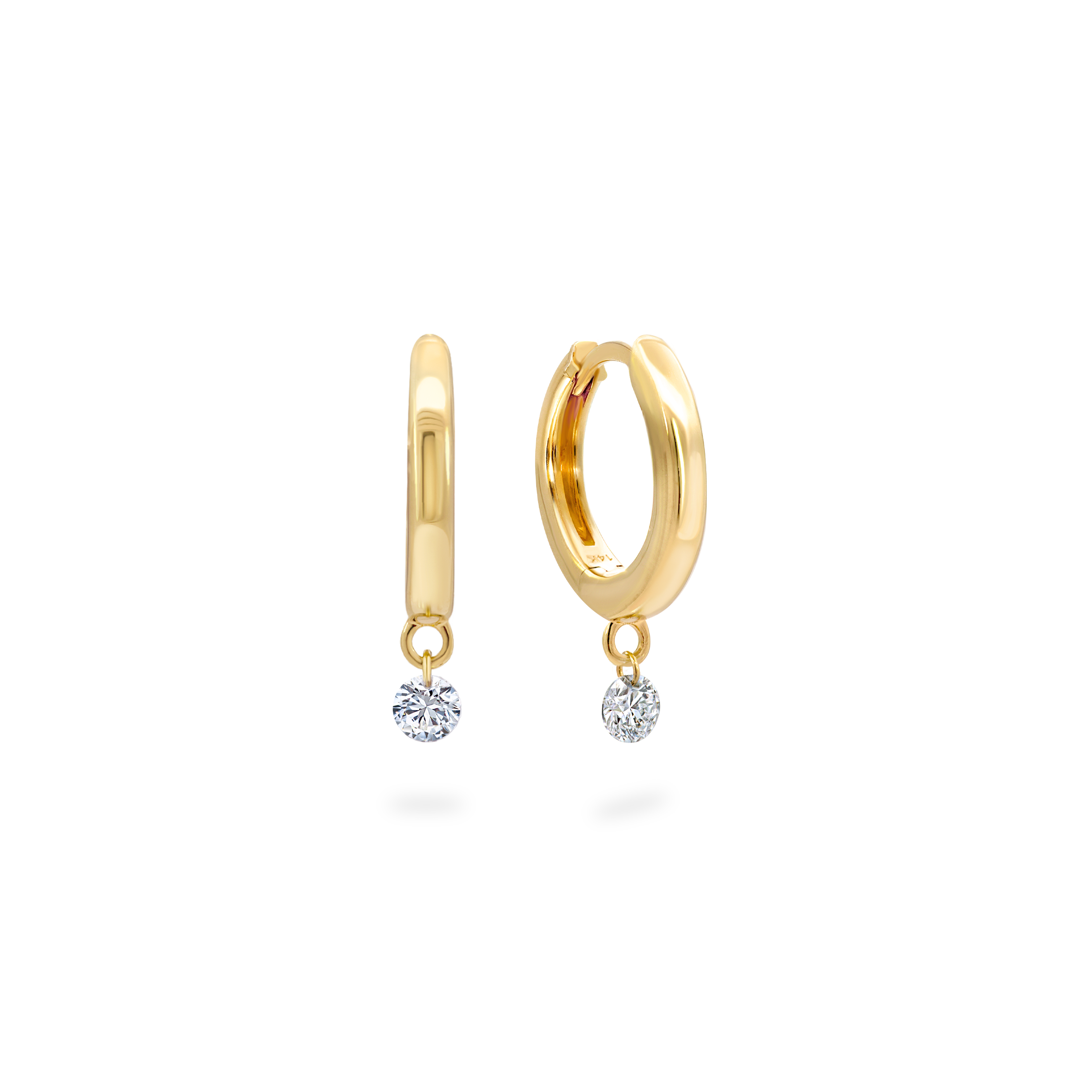 Frameless Diamond Drop Earrings