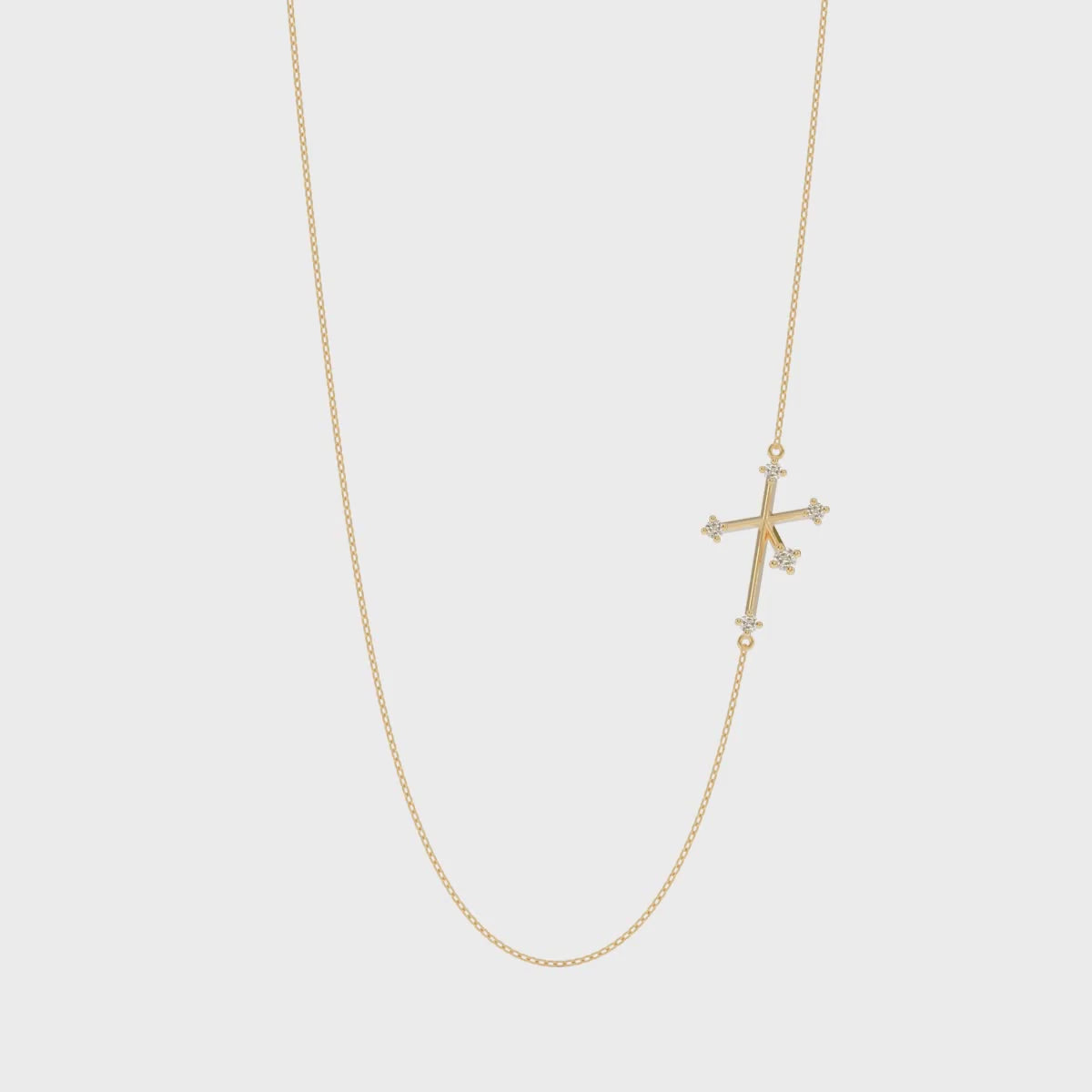 Shimansky - Southern Cross Diamond Necklace Crafted in 14K Yellow Gold Product Video