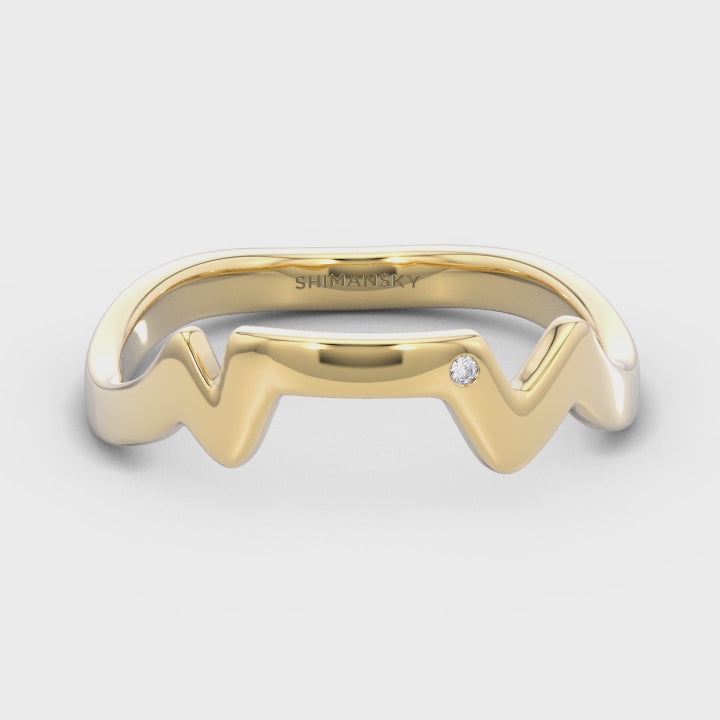 Shimansky - Table Mountain Single Diamond Ring Crafted in 14K Yellow Gold Product Video