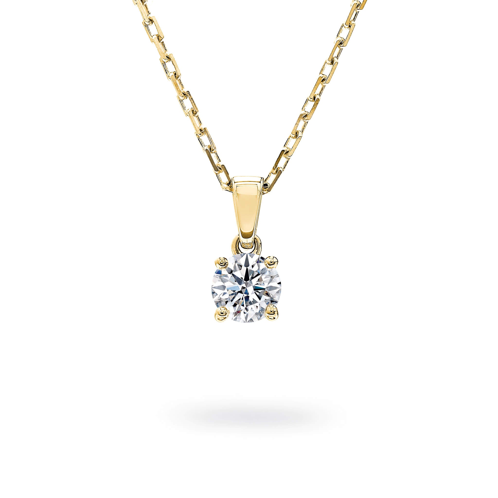 Shimansky - 4 Claw Solitaire Diamond Pendant 0.40ct crafted in 18K Yellow Gold