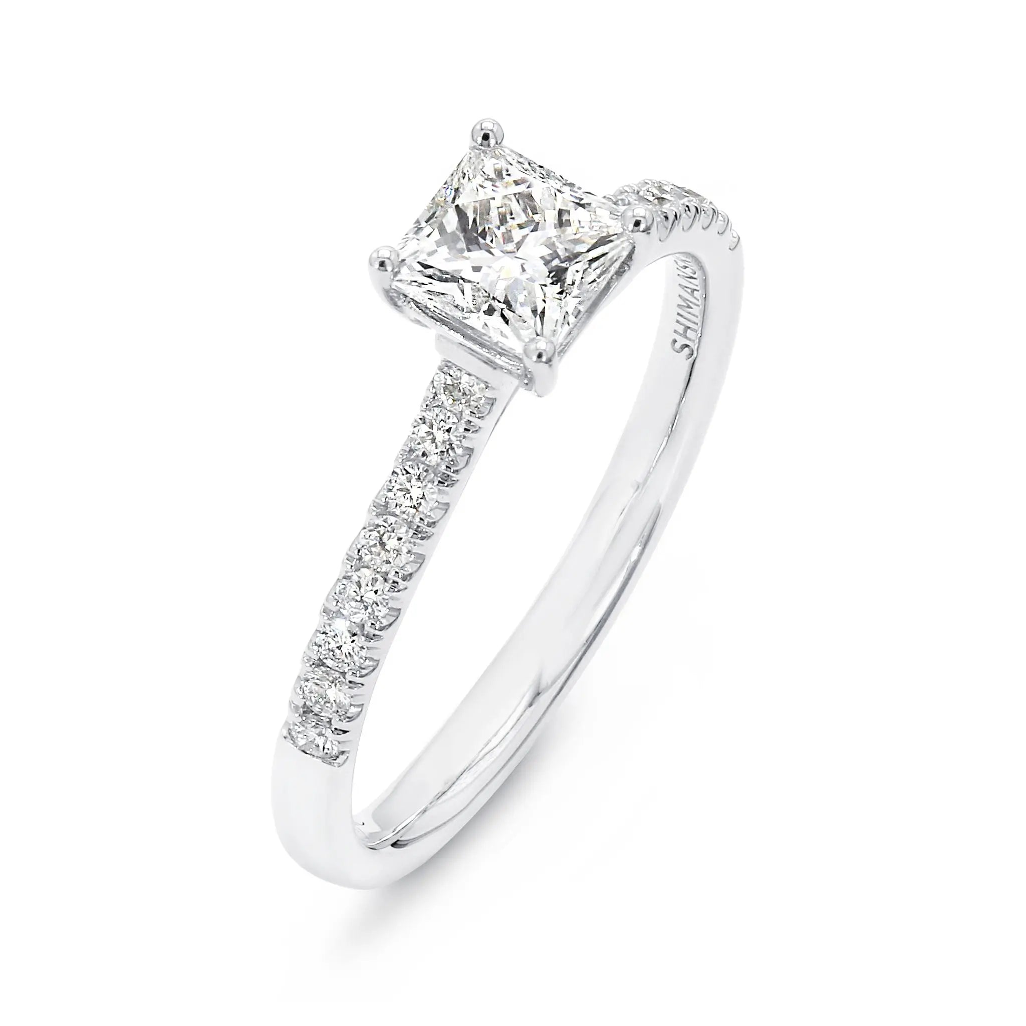 Shimansky - My Girl Microset Diamond Engagement Ring 0.70ct Crafted in 18K White Gold