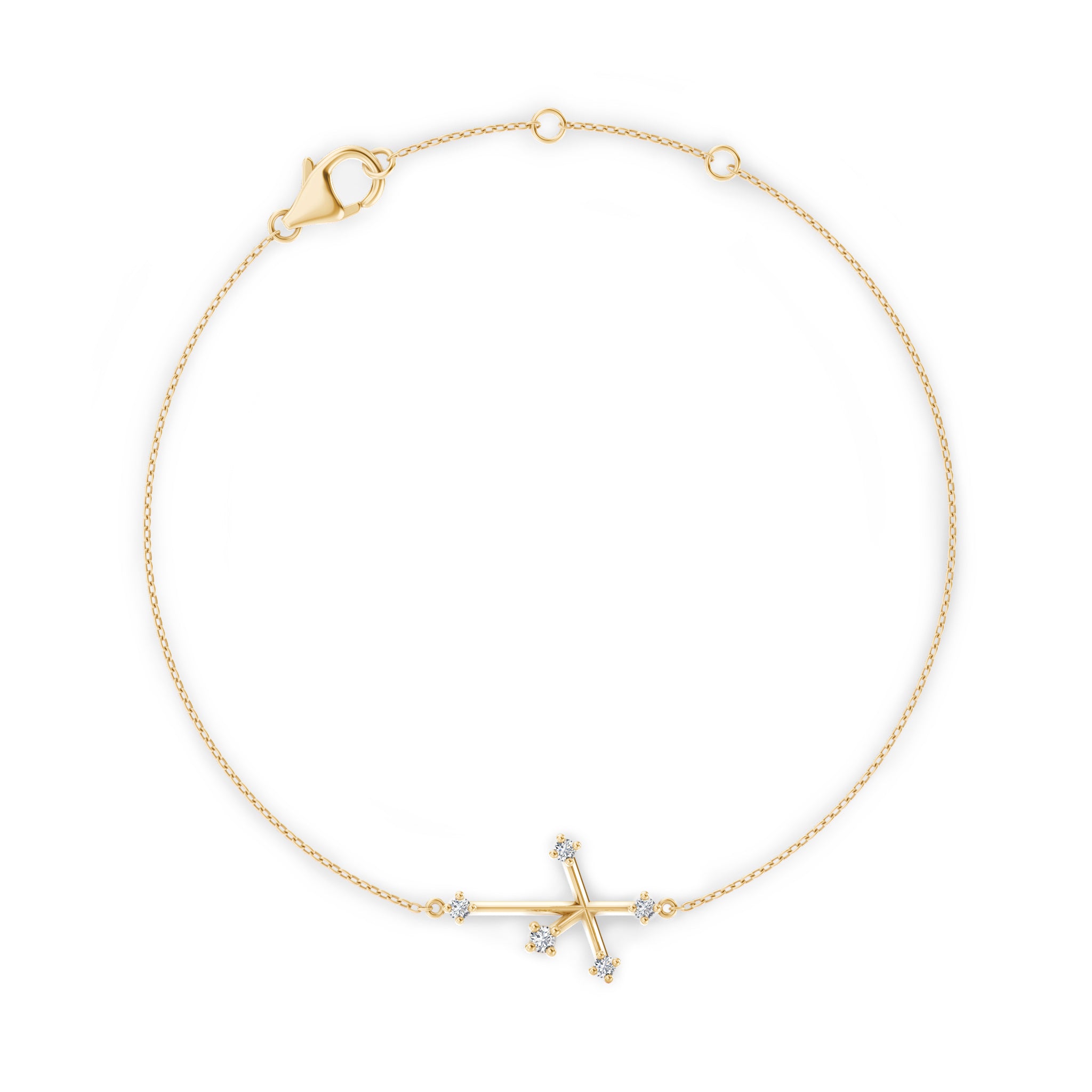 Shimansky - Southern Cross Diamond Bracelet Crafted in 14K Yellow Gold