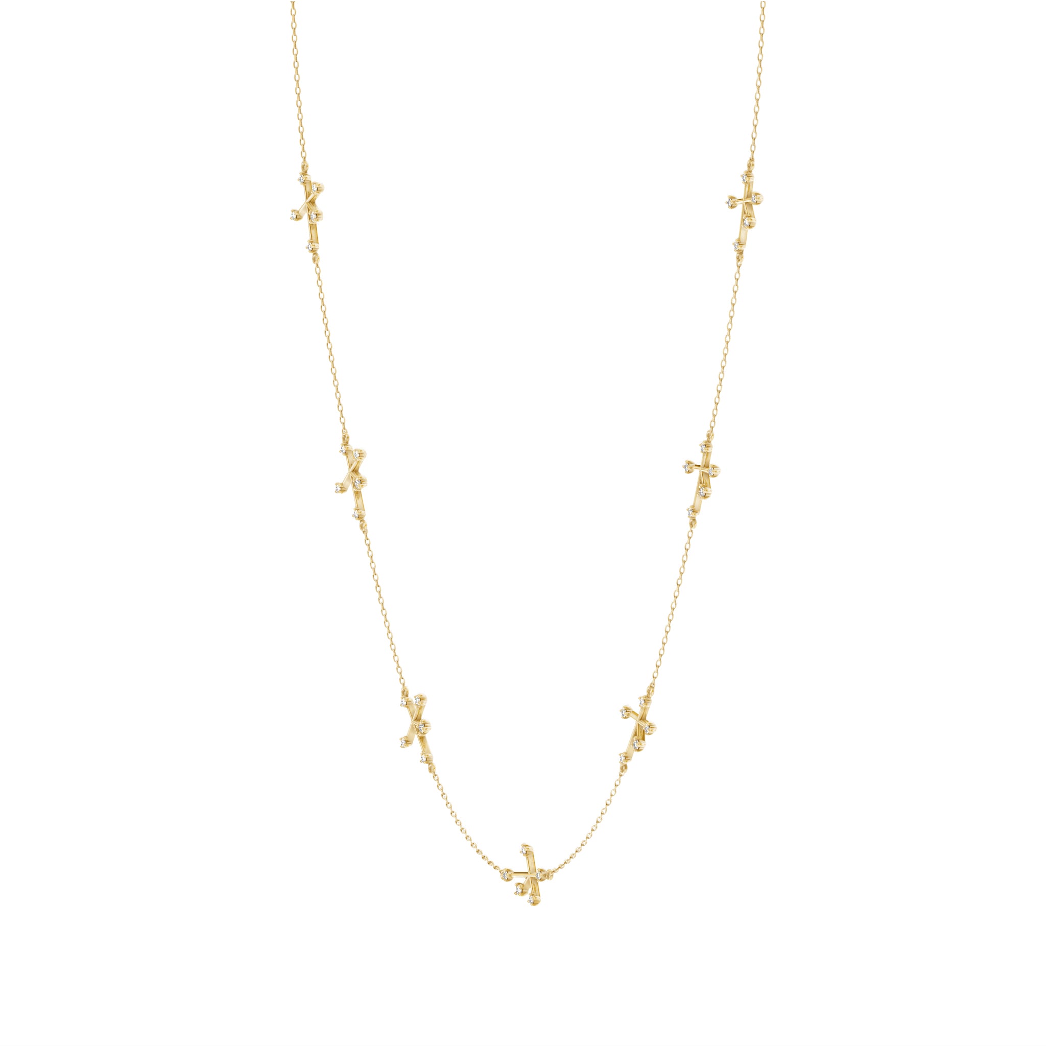 Shimansky - Southern Cross Diamond Necklace Crafted in 14K Yellow Gold