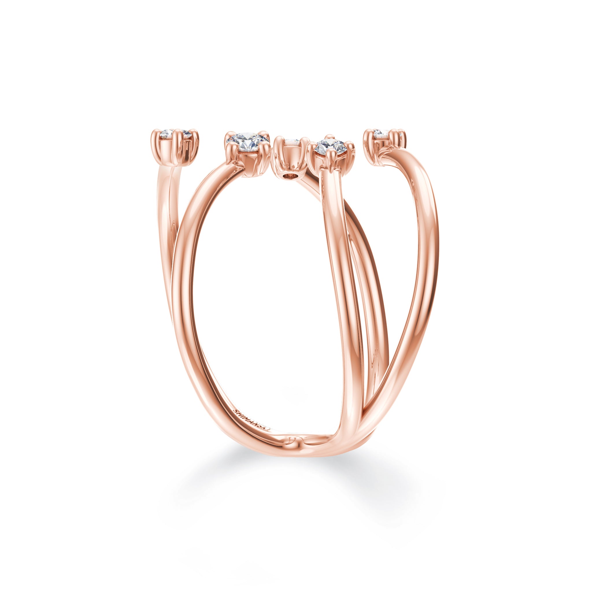 Shimansky - Southern Cross Small Diamond Ring Crafted in 14K Rose Gold