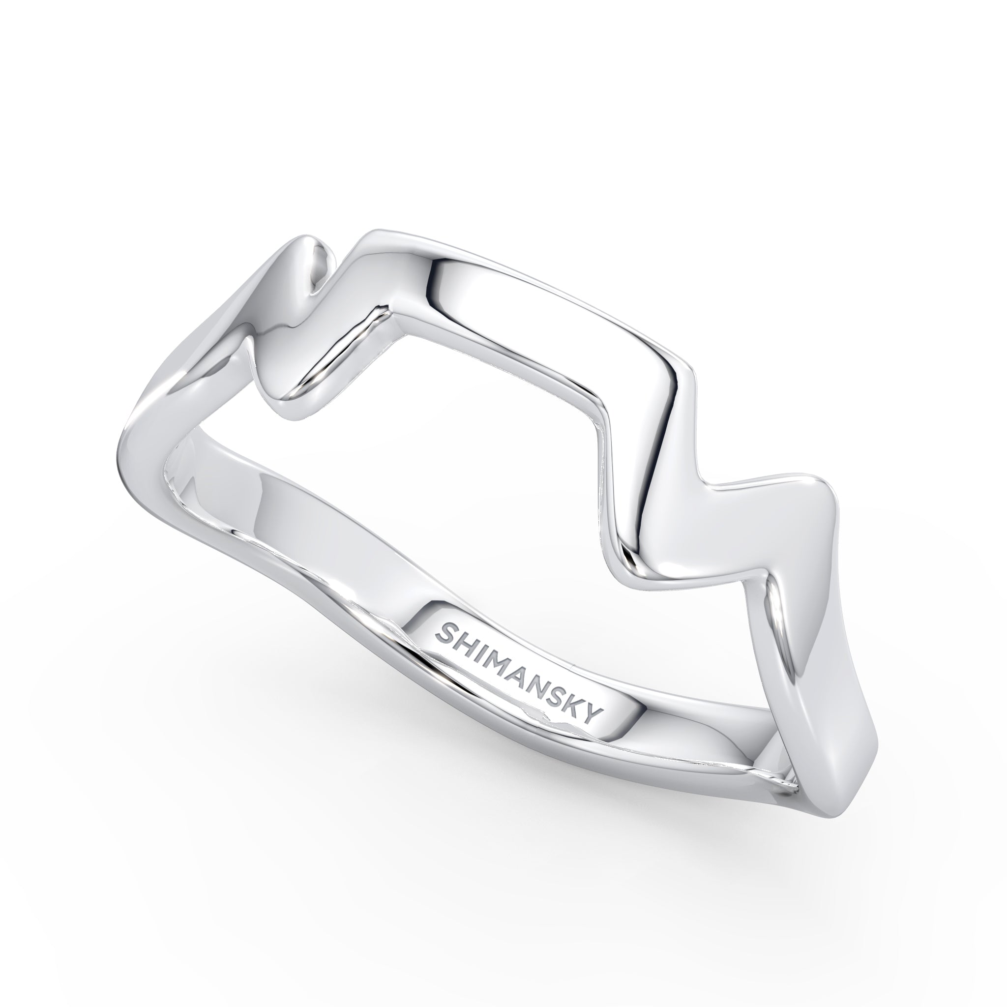 Shimansky - Table Mountain Ring Crafted in 14K White Gold