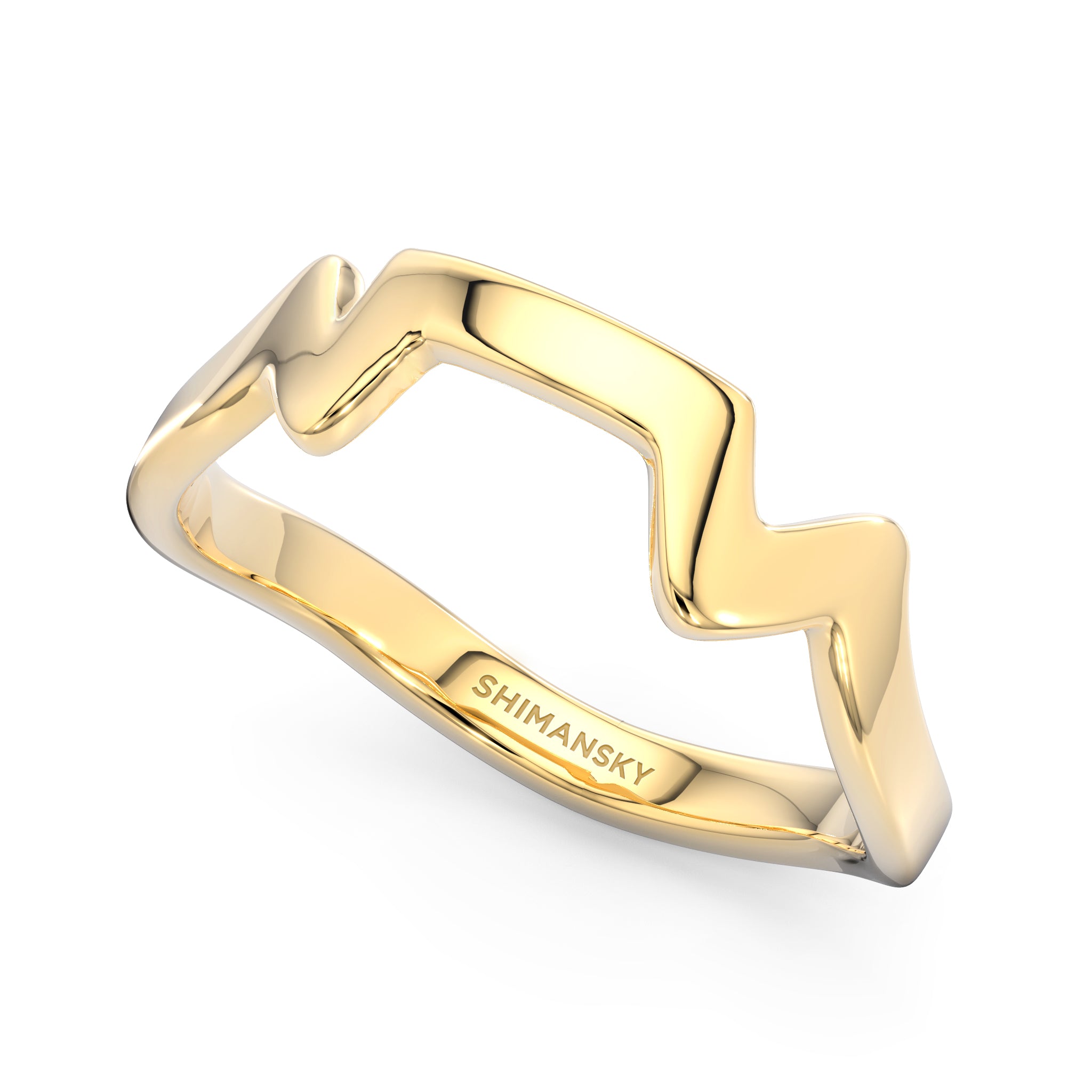 Shimansky - Table Mountain Ring Crafted in 14K Yellow Gold