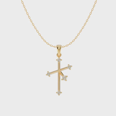 Shimansky - Southern Cross Small Diamond Pendant Crafted in 14K Yellow Gold Product Video