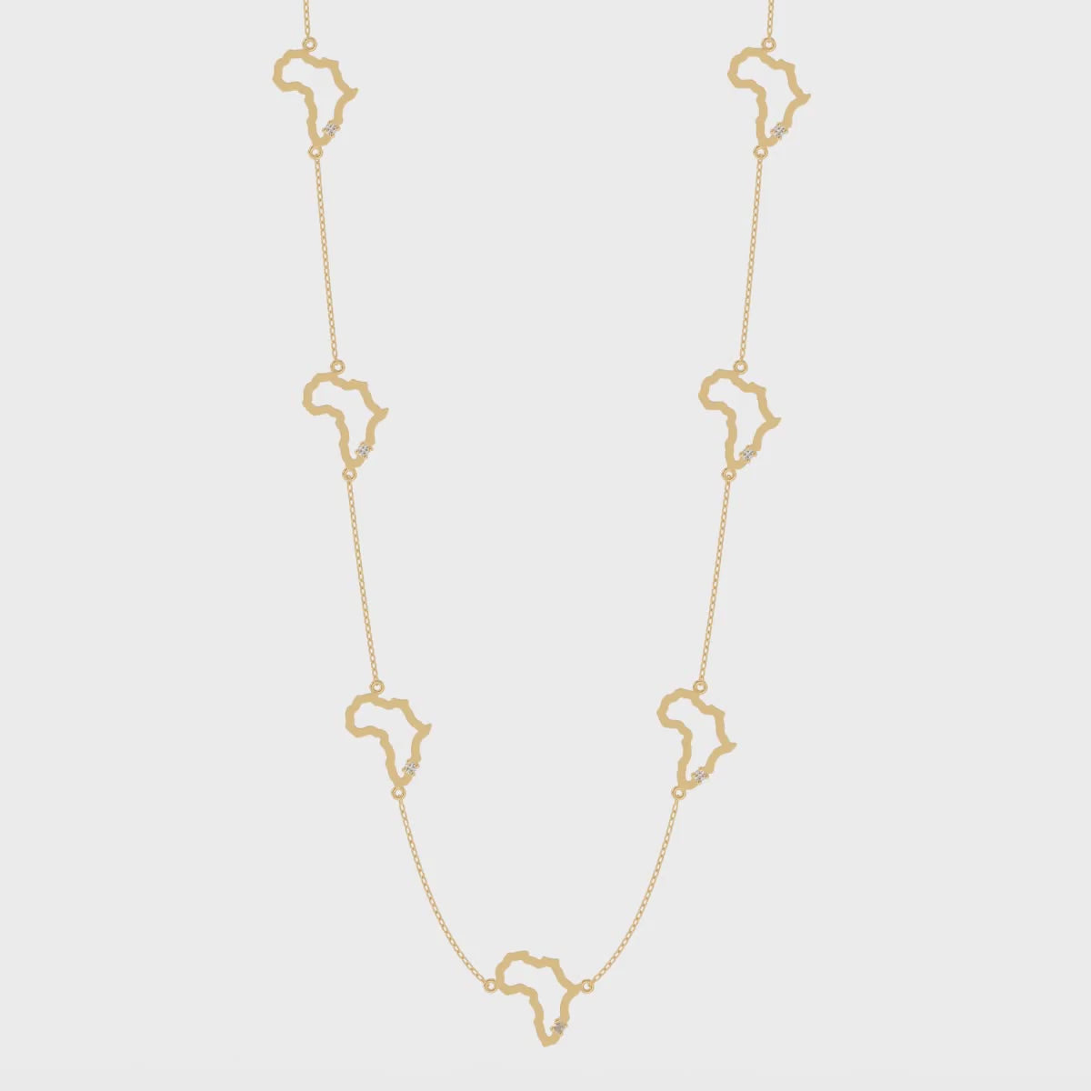 Shimansky - My Africa Diamond Station Necklace Crafted in 14K Yellow Gold Product Video